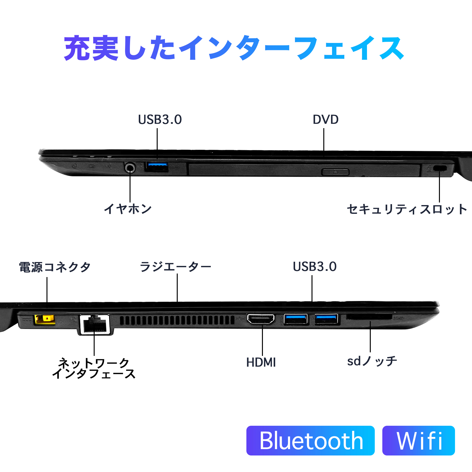 中古ノートパソコン 初期設定済み 第6世代Core i3 15.6型 NEC VKシリーズ Office搭載 Windows11搭載 メモリ8GB SSD256GB/512GB 初心者向け ノートpc 15bg-i36｜sowa-shop｜05