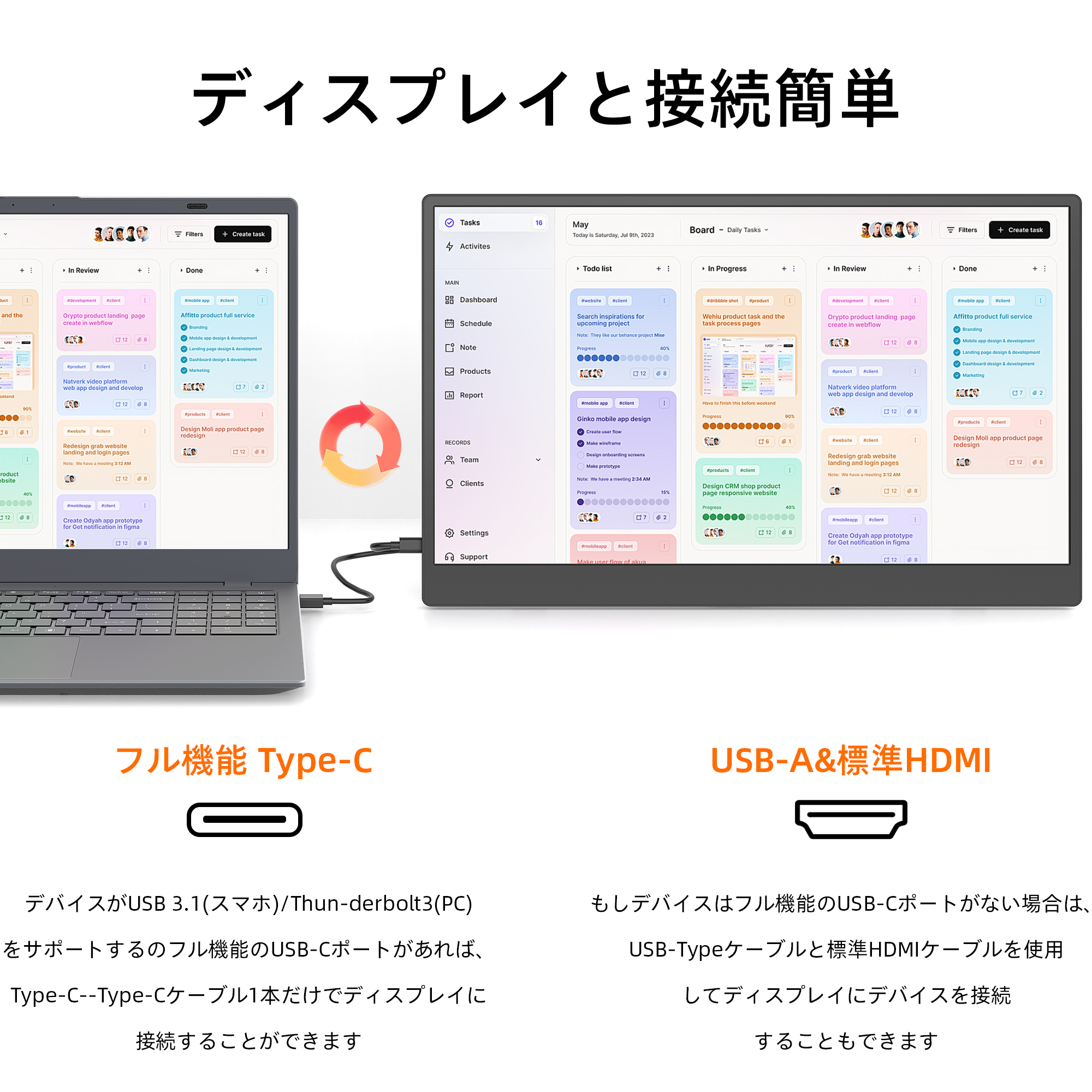 【2024年モデル】モバイル  ポータブル サブ ゲームモニター ディスプレイ 安い 15.6インチ　IPS液晶パネル 薄い軽量 1920x1080FHD 16:9 スピーカー内蔵  PD151G｜sowa-shop｜05