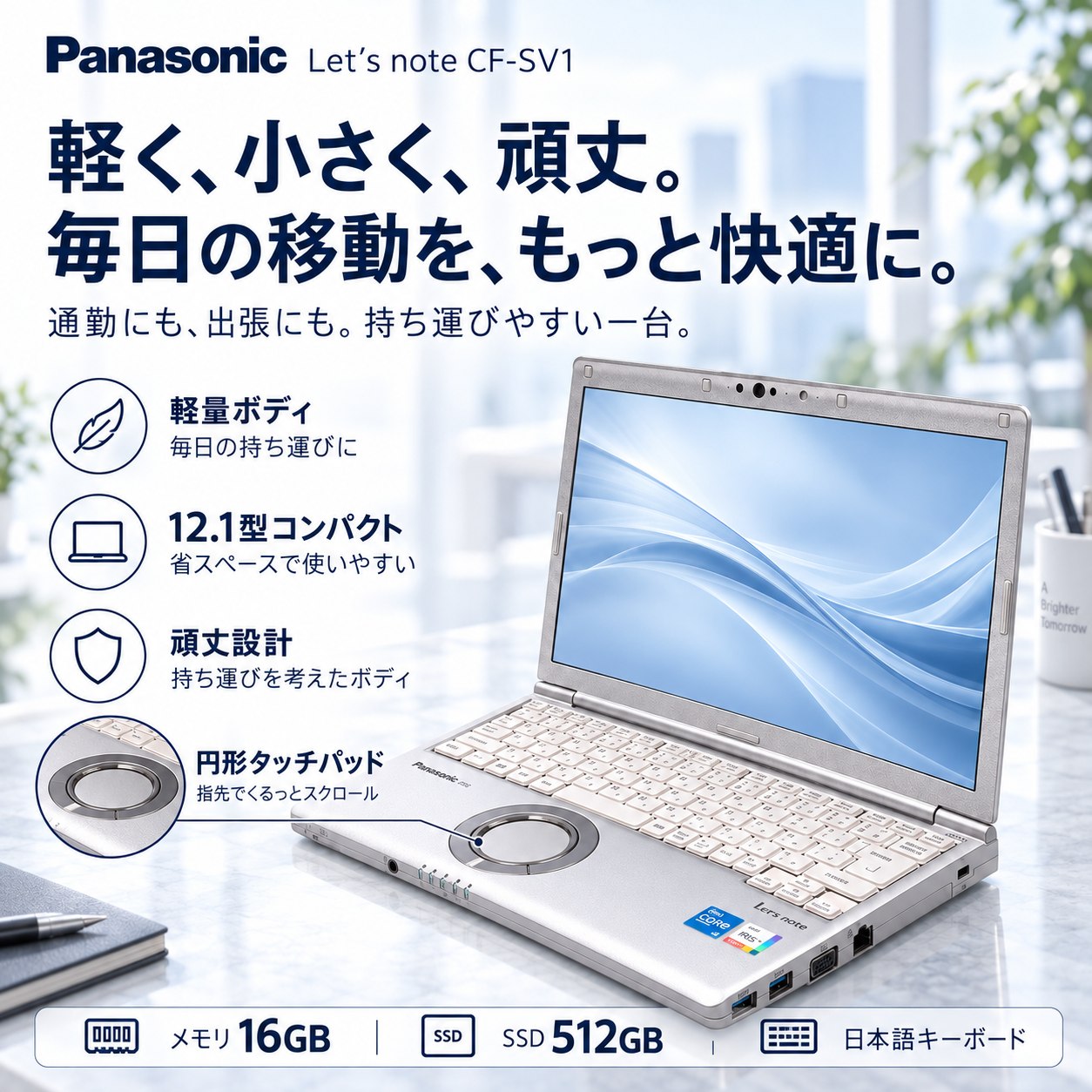 Let's note SV ノートパソコン 中古 第11世代 Core i5 パナソニック