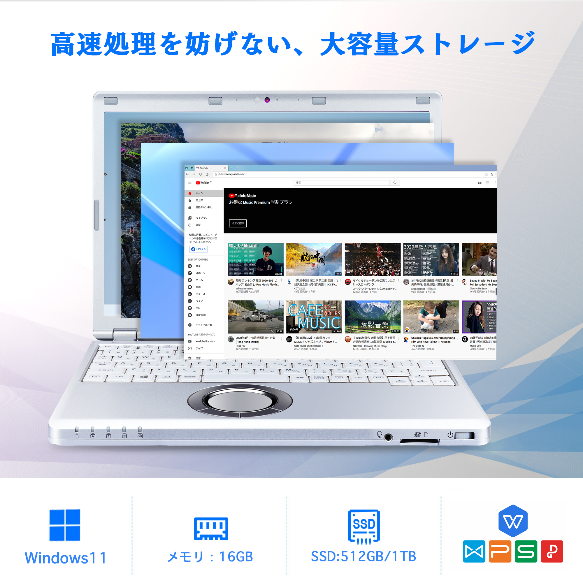 ノートパソコン office付き 中古 Windows11 パソコン Let'sNote 