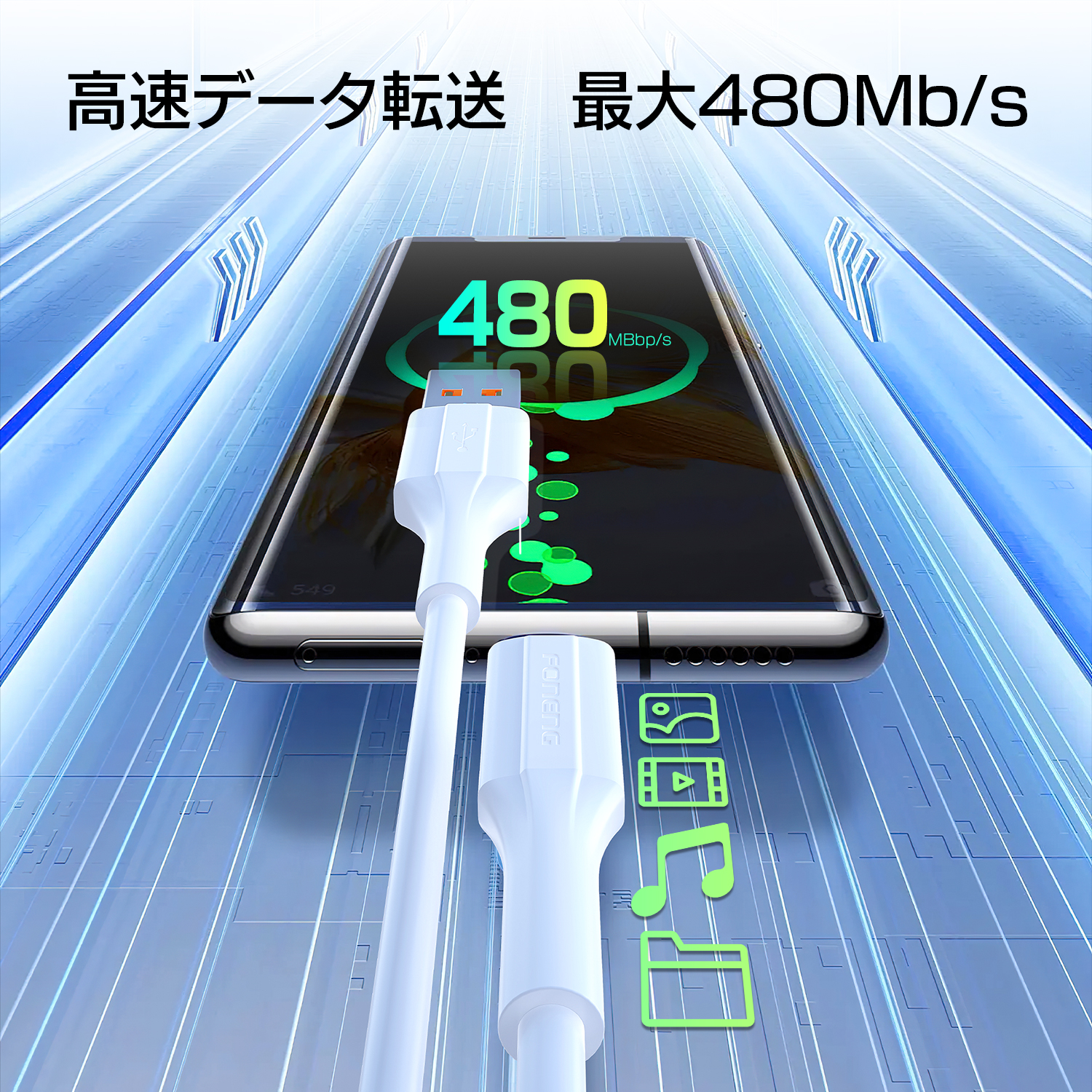 iphone 充電 ケーブル 1m type-c ケーブル アイフォンケーブル タイプc ケーブル 充電 モバイルバッテリー用 充電ケーブル 投函発送 爆買 関連画像4