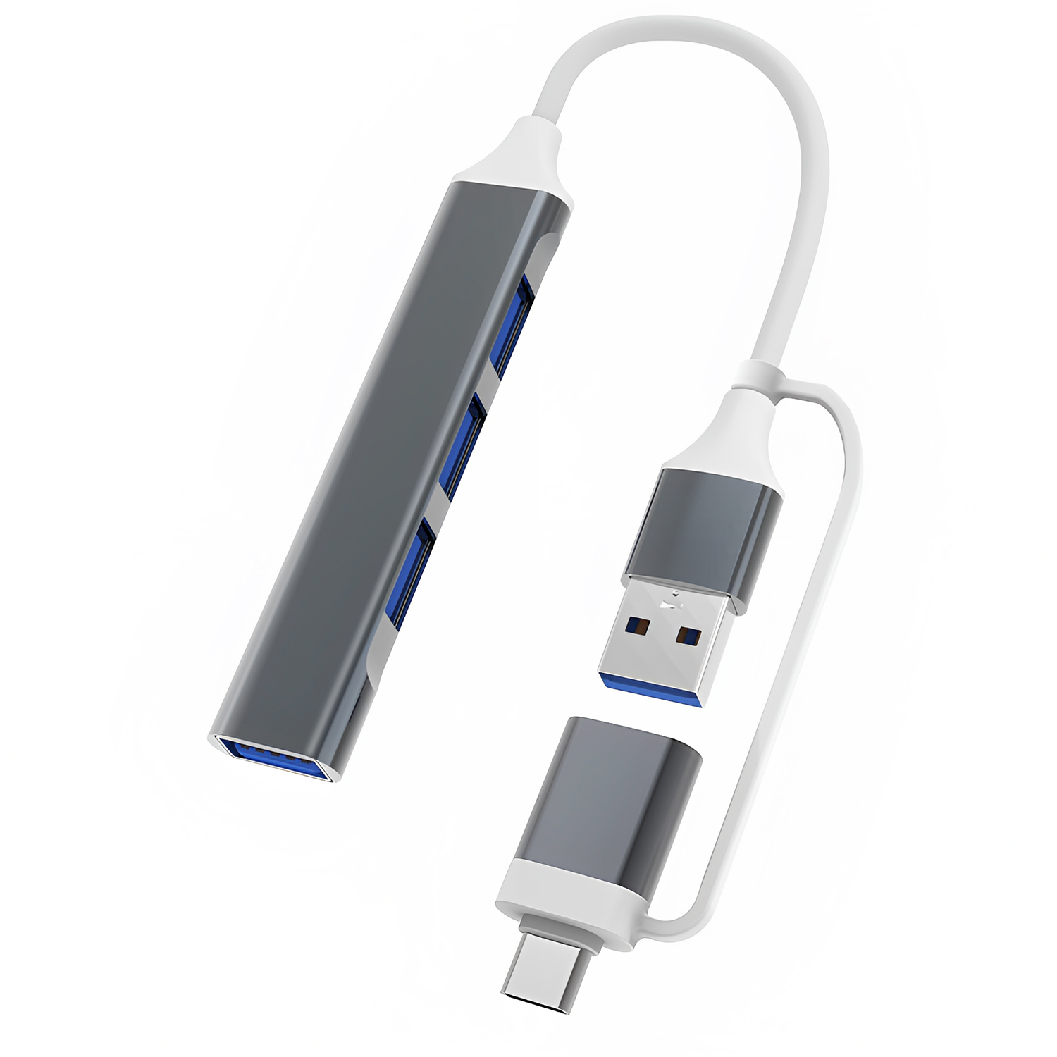 USB ハブ USB3.0 切替器　4ポート バスパワー 高速データ転送 5Gbps 8cm ケーブル USB Type C MacBook iPad Pro Surface ChromeBook PS5対応 投函発送