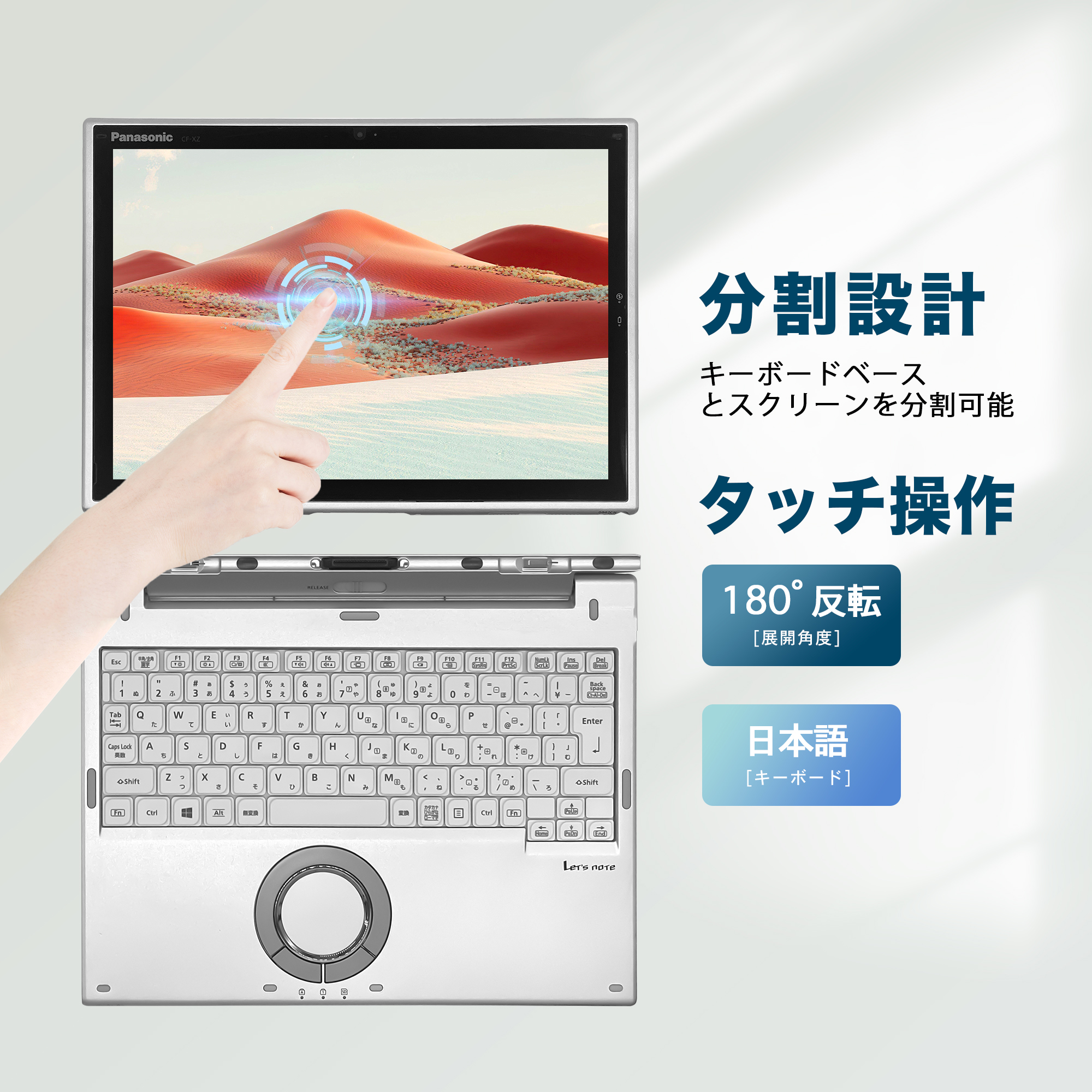 パソコン ノートパソコン セパレート型2in1 Panasonic XZ6 シリーズ　第七世代Core i5 Office搭載/Win11搭載 メモリー8GB/ 新品SSD256GB /12インチ液晶 訳あり｜sowa-shop｜04