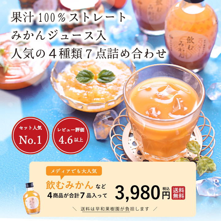 早和果樹園 お試しセット 食品 ジュース ゼリー スムージー 新お