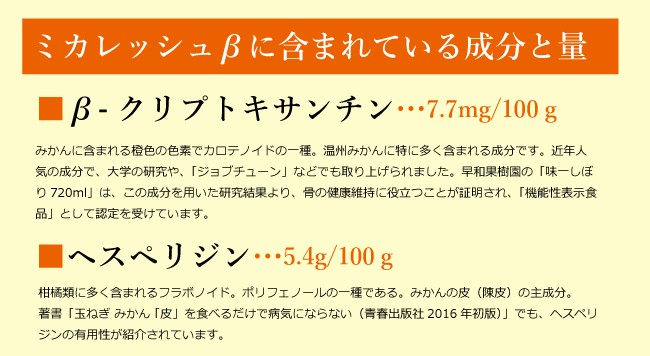 みかんの皮パウダー「ミカレッシュβ」