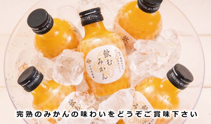 和歌山有田みかん使用、みかんジュース（100％ストレート）飲むみかん