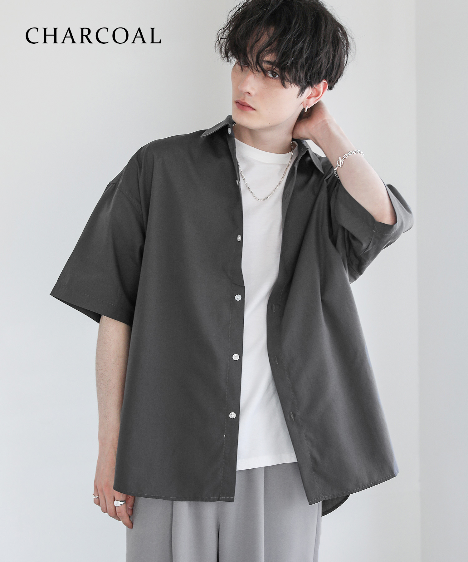 シャツ メンズ オーバーサイズ ルーズシルエット ブロード