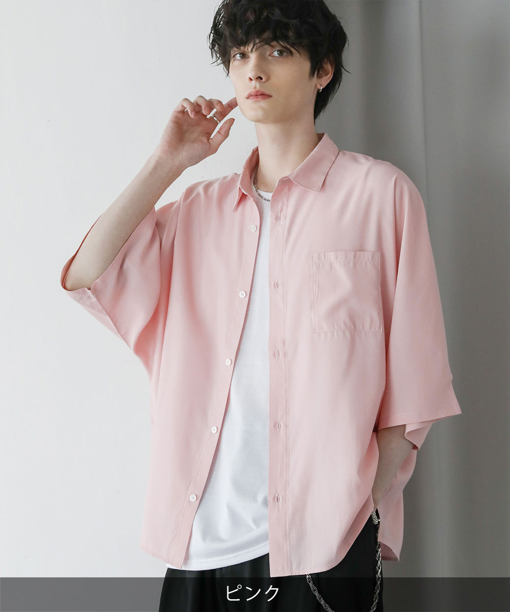 シャツ メンズ シアー ドルマン カジュアルシャツ S M L XL 涼しい 春 夏 |  | 07