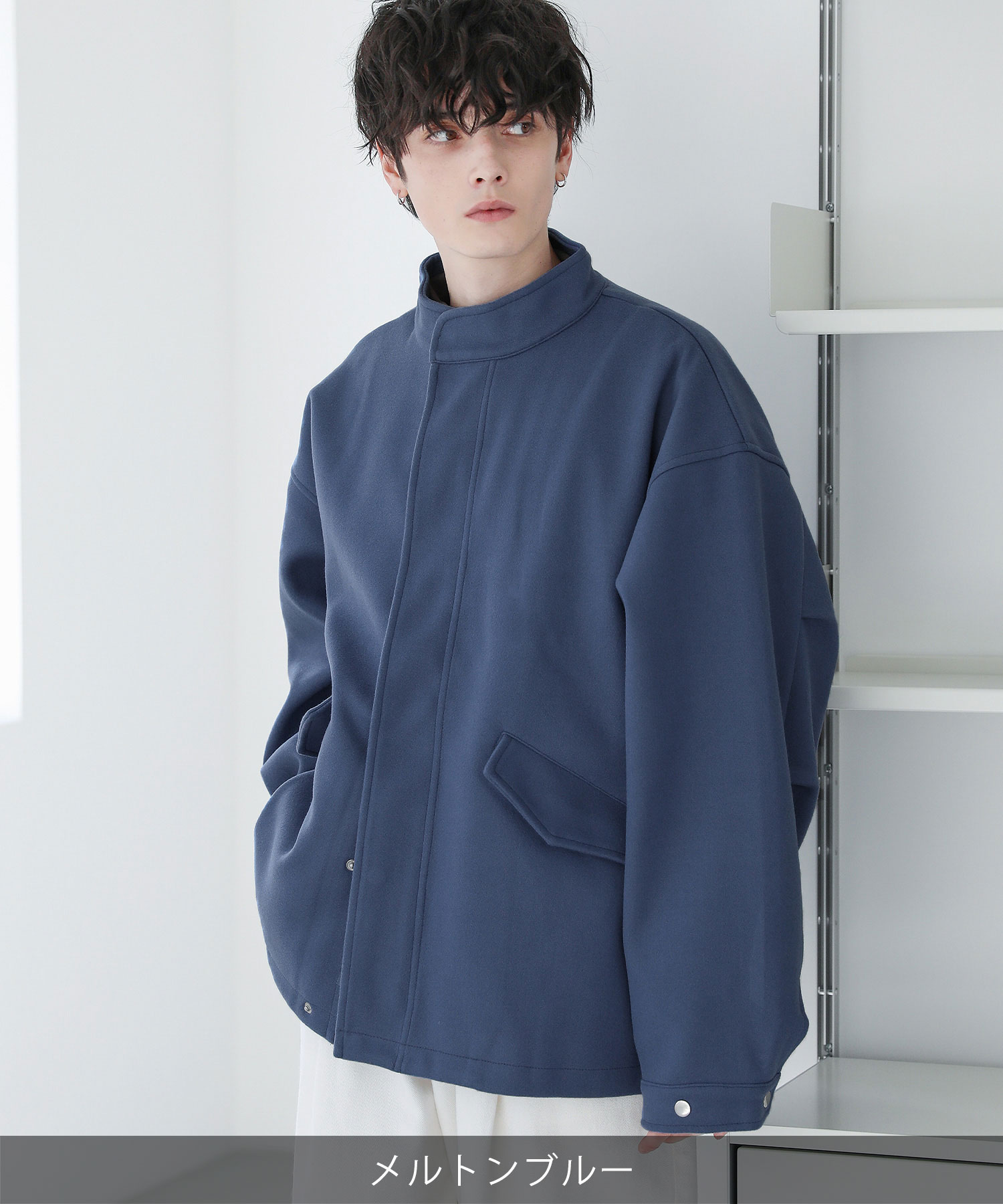 ASTRONOMYビッグシルエットドロップショルダーショートモッズブルゾンM