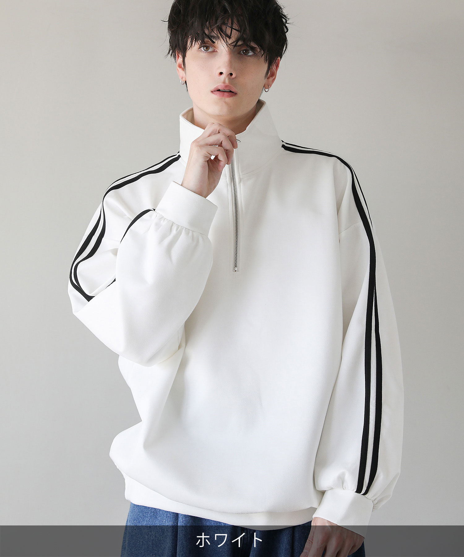 大きいサイズ ダンスウィズドラゴン ハーフジップ プルオーバー