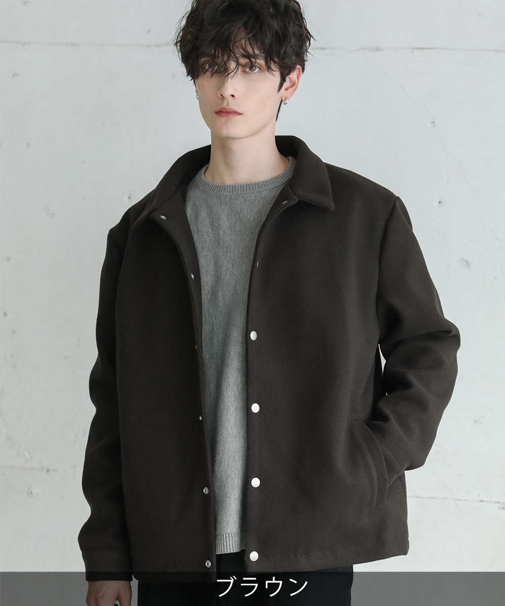 コーチジャケット アウター ジャケット メンズ 冬 冬服 メルトン