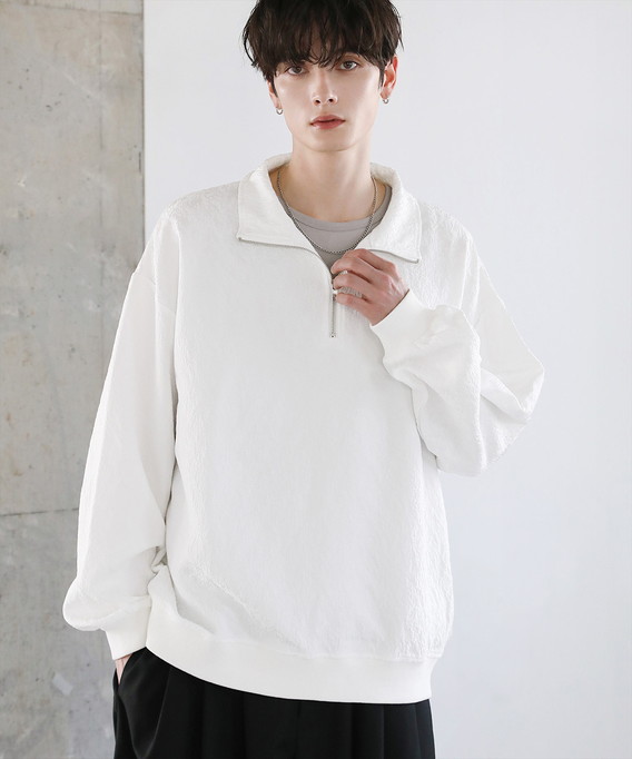 SOLARIS SPORTS ソラリススポーツ ハーフジップポロ ホワイト2 SOLARIS SPORTS ソラリススポーツ ハーフジップポロ ホワイト2 SOLARIS