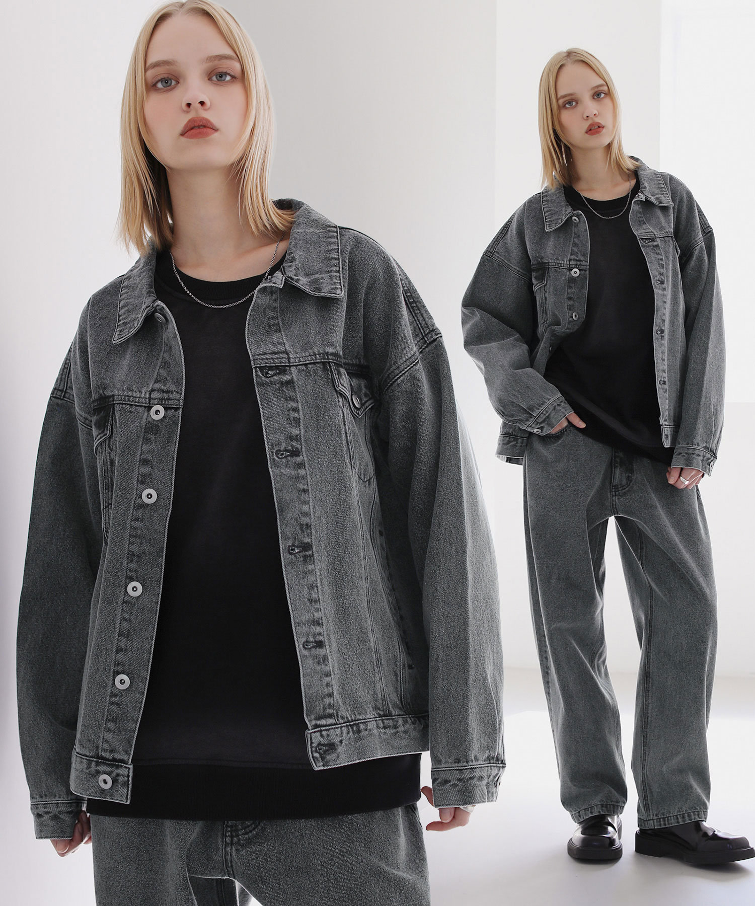 セットアップ 2点セット】デニム コーデュロイ ジャケット ワイド