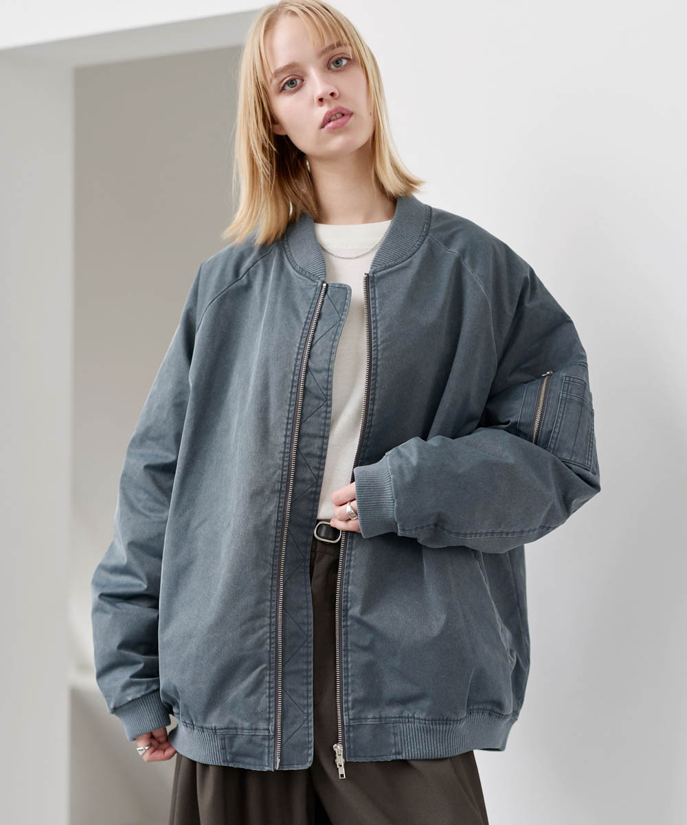 MA-1 ジャケット ブルゾン メンズ レディース ヴィンテージ加工 ビッグ