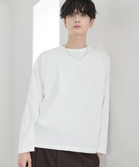 ASTRONOMY Tシャツ メンズ 春 夏 長袖 クルーネック ヘンリーネック 綿