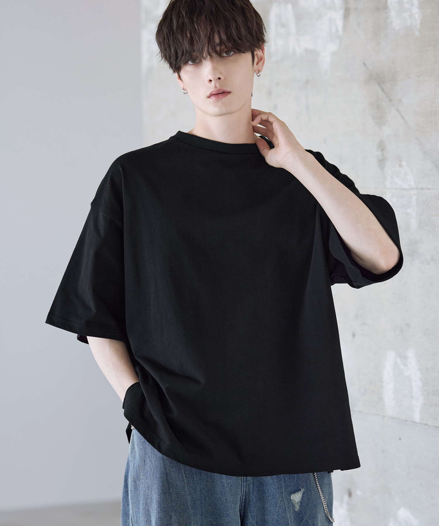 メンズ デニムパンツ フリンジ ヘビーウェイト ワイド M L XL