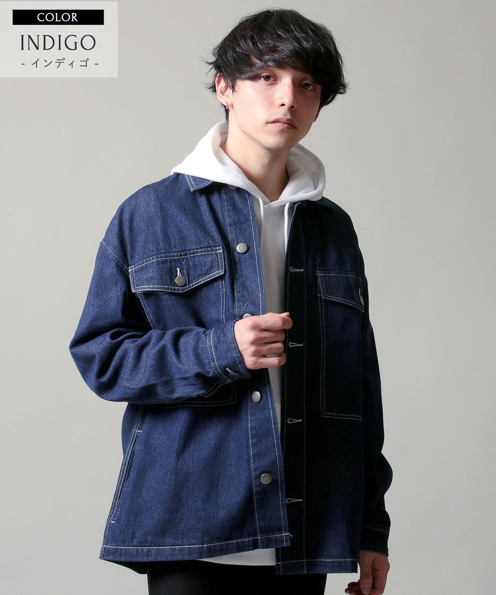 アウター デニム ジャケット カバーオール メンズ 春 秋 冬