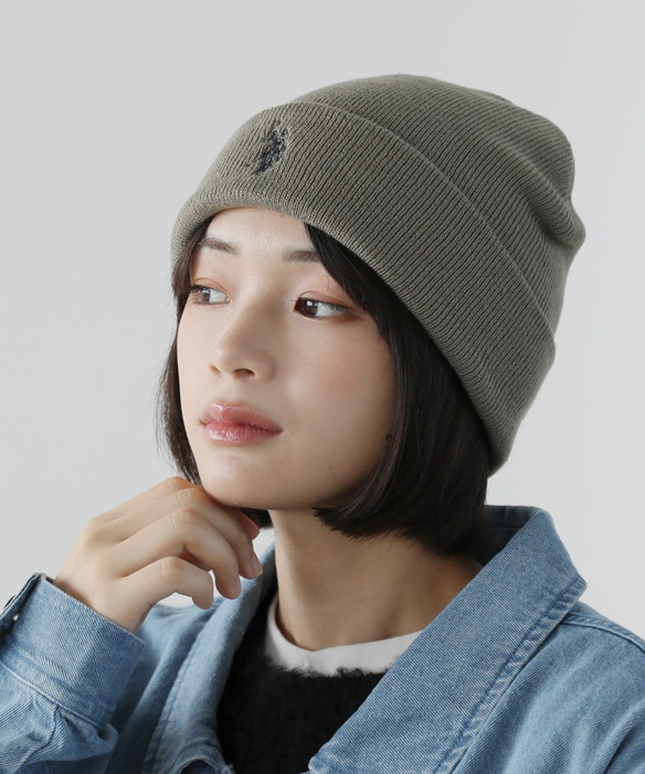 ニット帽 ビーニー 秋 冬 ユニセックス U.S. POLO ASSN. 別注 ロゴ