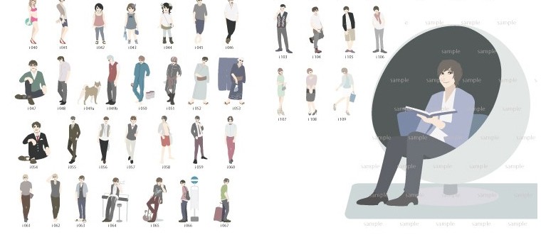 スーパーセール イラスト素材集 オシャレ系イラスト イラレ姫a巻 ファッション春夏編 ソフトウェア