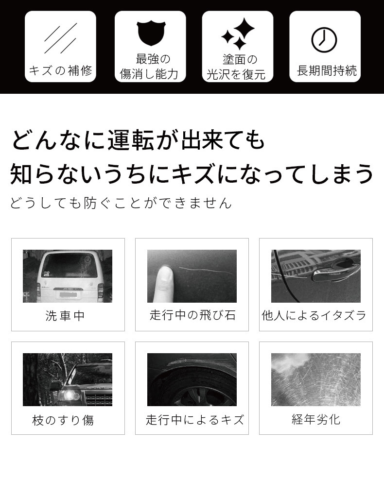 送料無料 Zepan傷消しワックス 傷補修 コンパウンド 擦り傷 車 ガラスコーティング剤 キズ消し カーワックス ワックス