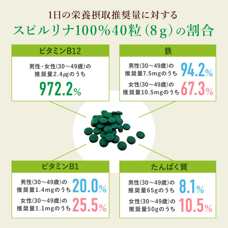 スピルリナ100% 6000粒 サプリメント 藻 BCAA 健康食品 Spirulina｜sp100｜08