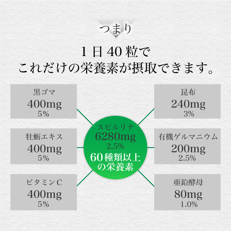 GM黒髪サポート・スピルリナ配合サプリ サプリメント 藻 健康食品 Spirulina｜sp100｜17