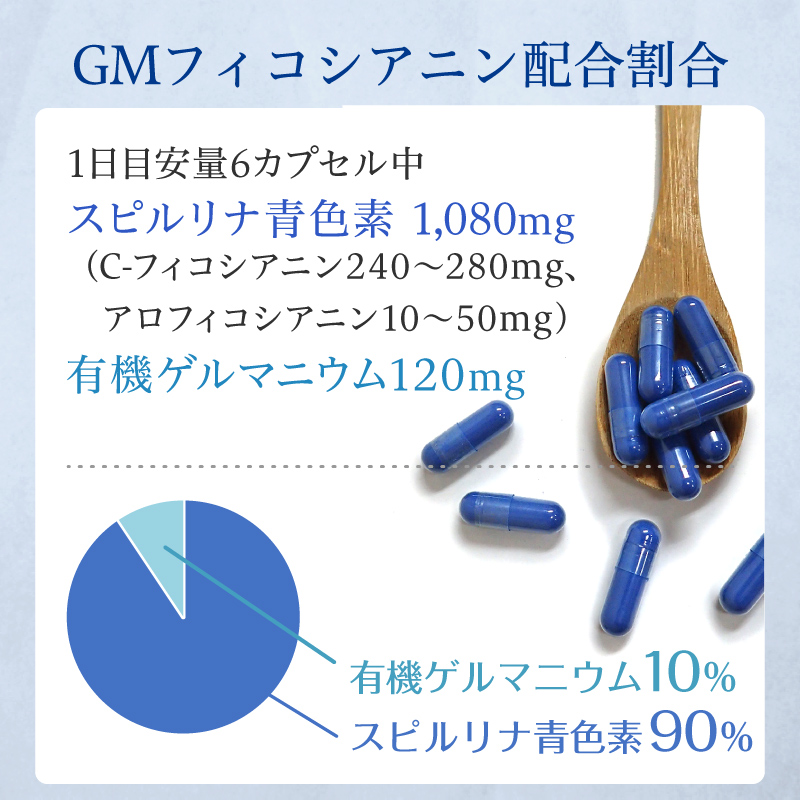 GMフィコシアニン 約30日分 スピルリナ青色素　有機ゲルマニウム　サプリメント｜sp100｜12