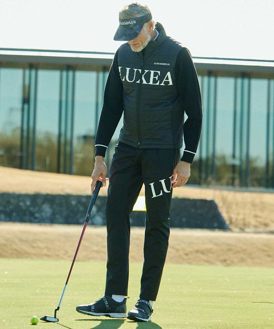 LUXEAKMPLUS リュクスエイケイエムプラス ビッグロゴ ゴルフウェア LUXE AKM PLUS リュクスエイケイエムプラス ゴルフ ビッグロゴ防風