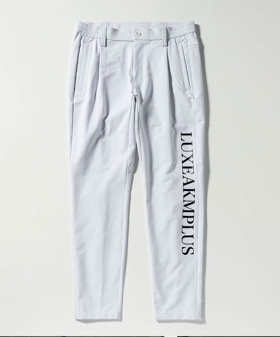 LUXEAKMPLUS ロゴ ゴルフ パンツ リュクス プラス ウェア 白 M LUXE AKM PLUS リュクスエイケイエムプラス ゴルフ サイドロゴ