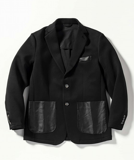 専用 極美品 24AW ウノピゥウノウグァーレトレ レザーラインポンチジャケット 1PIU1UGUALE3 RELAX(ウノピゥウノウグァーレトレ リラックス