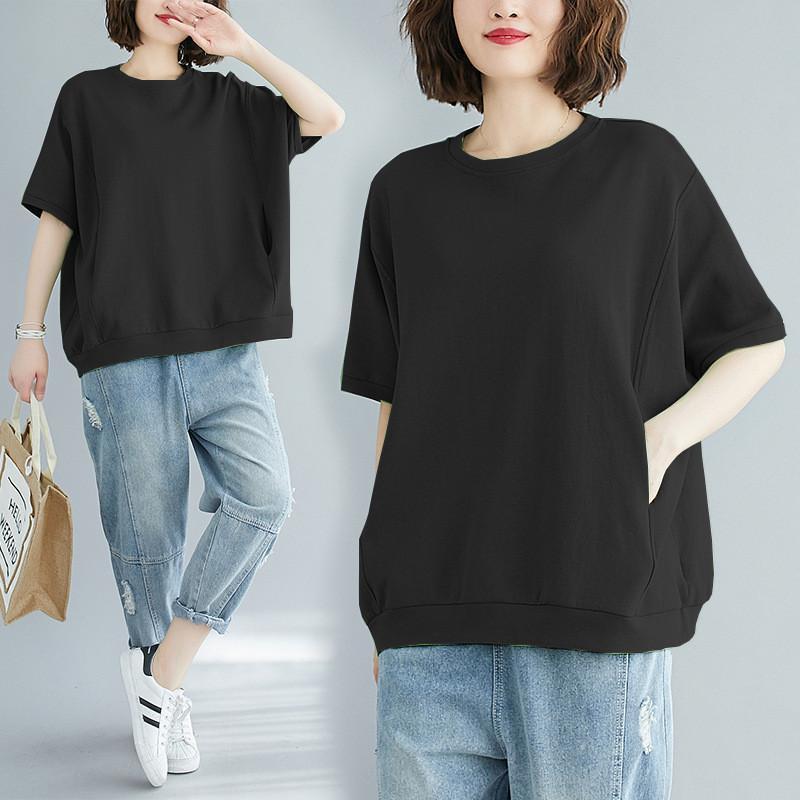 Tシャツ レディース カットソー ス 夏 夏服 半袖 可愛い きれいめ ポケット付き カジュアル フリル シンプル インナー 白 黒 おしゃれ Tシャツ レディース カットソー ス 夏 夏服 半袖 可愛い きれい