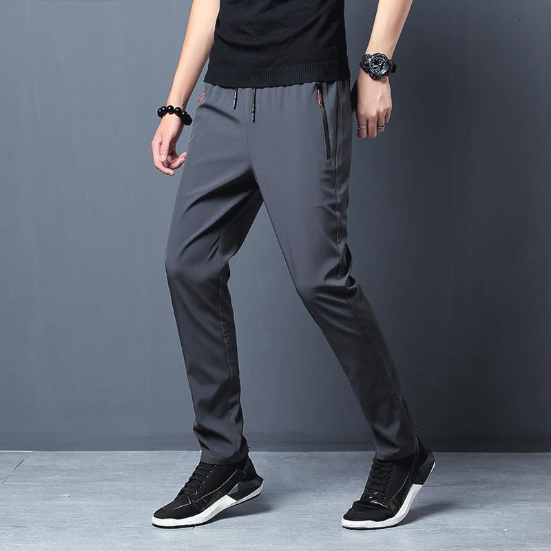 チノパン メンズ パンツ アイスシルクパンツ ストレッチパンツ 「2点購入で300円OFF！」 ロング丈 春 夏 秋 父の日 ジョガーパンツ スポーツ | ブランド登録なし | 01