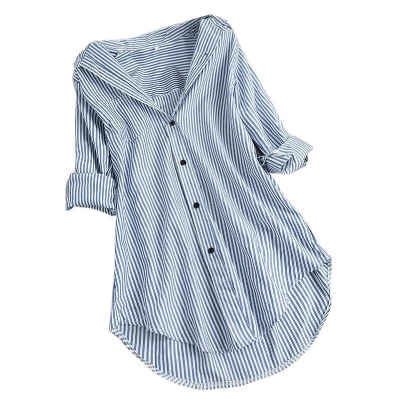 シャツ レディース ロング 長袖 ブラウス ロングシャツ ストライプ シャツワンピース 春 夏 春服 夏服 きれいめ チュニック トップス 羽織 | ブランド登録なし | 04
