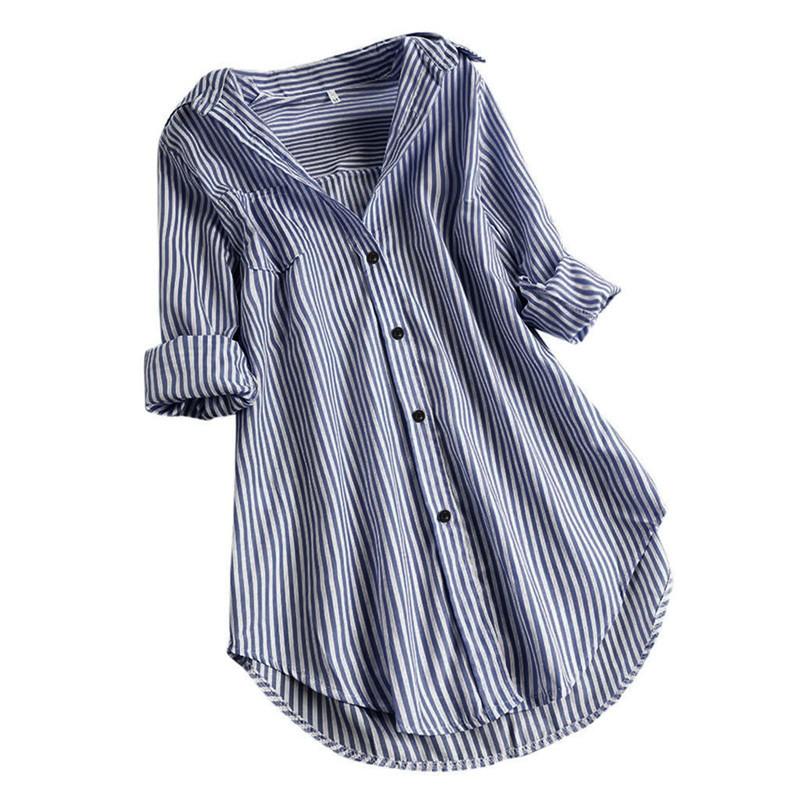シャツ レディース ロング 長袖 ブラウス ロングシャツ ストライプ シャツワンピース 春 夏 春服 夏服 きれいめ チュニック トップス 羽織 | ブランド登録なし | 05