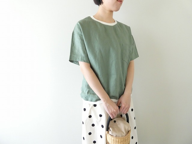 NATURAL LAUNDRY(ナチュラルランドリー) リネンリブプルオーバーシャツ