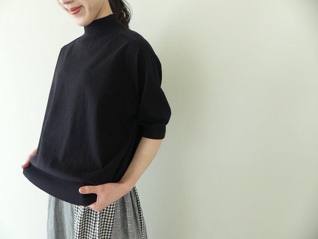 LinenYa(リネンヤ) モックネック5分袖ニット(AS602) : SPACE MOO