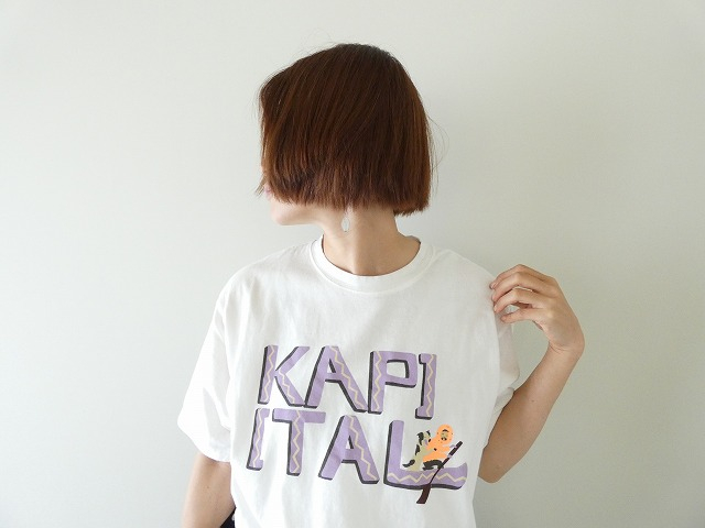 KAPITAL(キャピタル) 天竺クルーT カヌーKAPITALプリント(K2508SC005