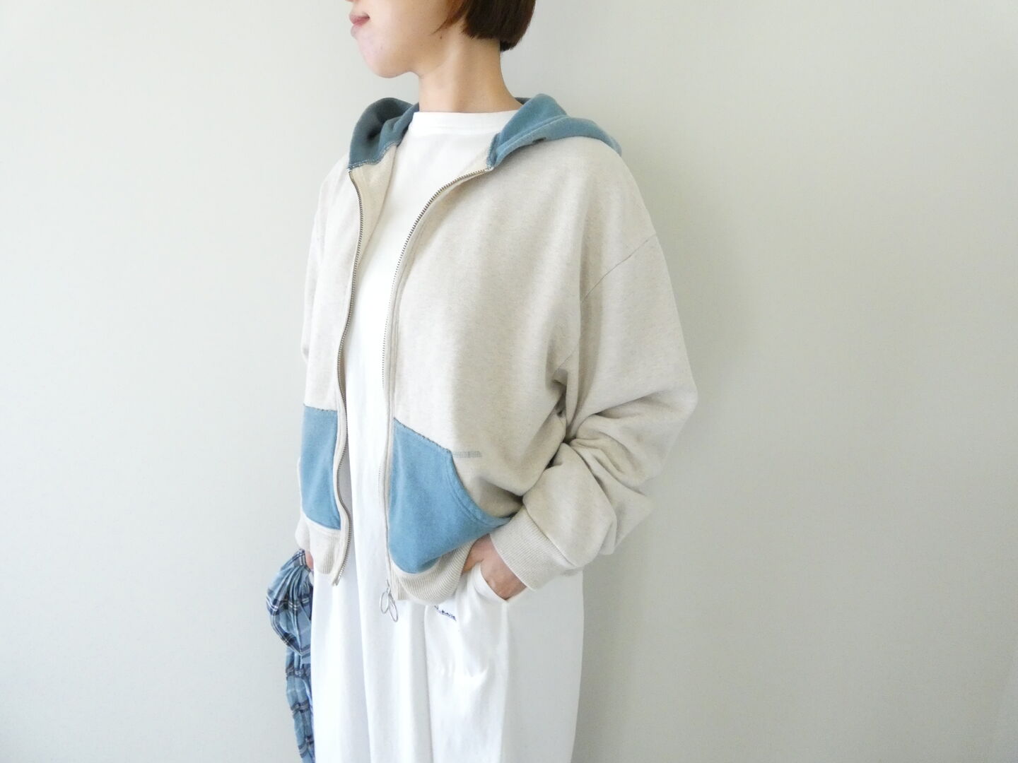 KAPITAL(キャピタル) TOP裏毛2TONE ZIP UP GYMパーカー(K2603LC084