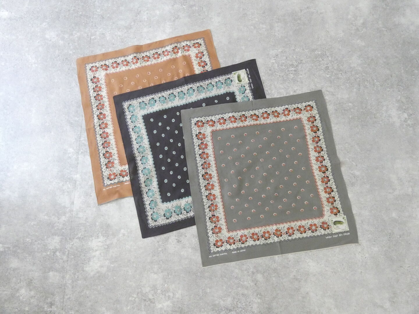 KAPITAL(キャピタル) fastcolor セルビッチバンダナ（ガーランドカリコ）20×20の商品画像2