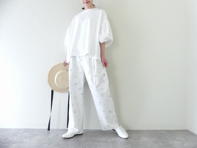 SALE】mizuiro ind(ミズイロインド) スモールフラワープリントパンツ(1