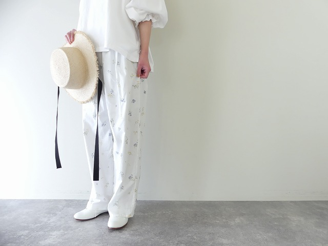 SALE】mizuiro ind(ミズイロインド) スモールフラワープリントパンツ(1