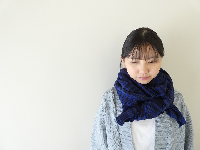 SALE】prit(プリット) ウールコットンチェックストール(00640)※セール