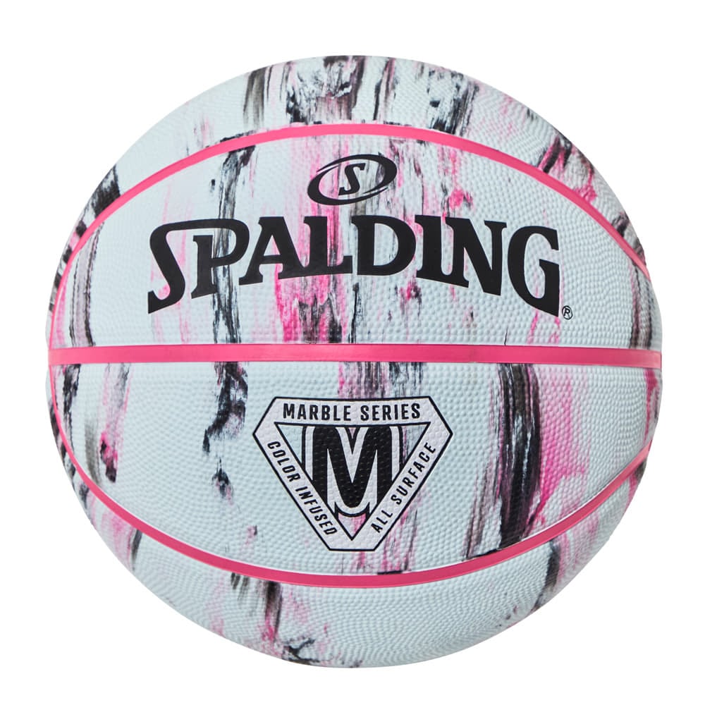 SPALDING（スポルディング） 公式 マーブル ピンク×ホワイト 5号球
