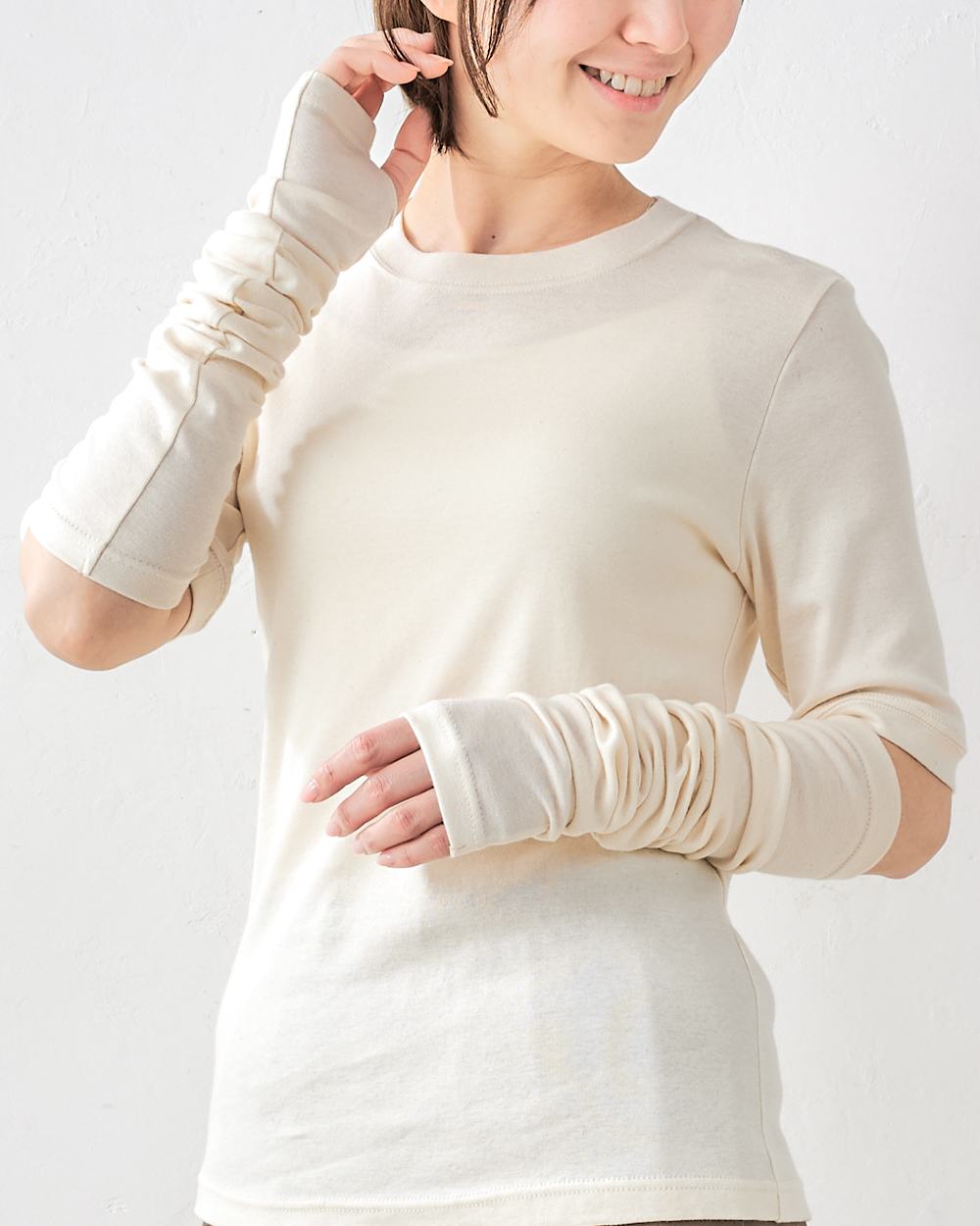 アームカバー uvカット ハンドカバー レディース 手袋 セットアップ 紫外線対策 綿100% 日本...