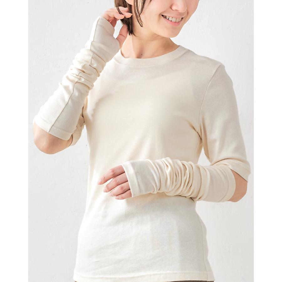 アームカバー uvカット ハンドカバー レディース 手袋 セットアップ 紫外線対策 綿100% 日本製 9100861｜span-d2c｜02