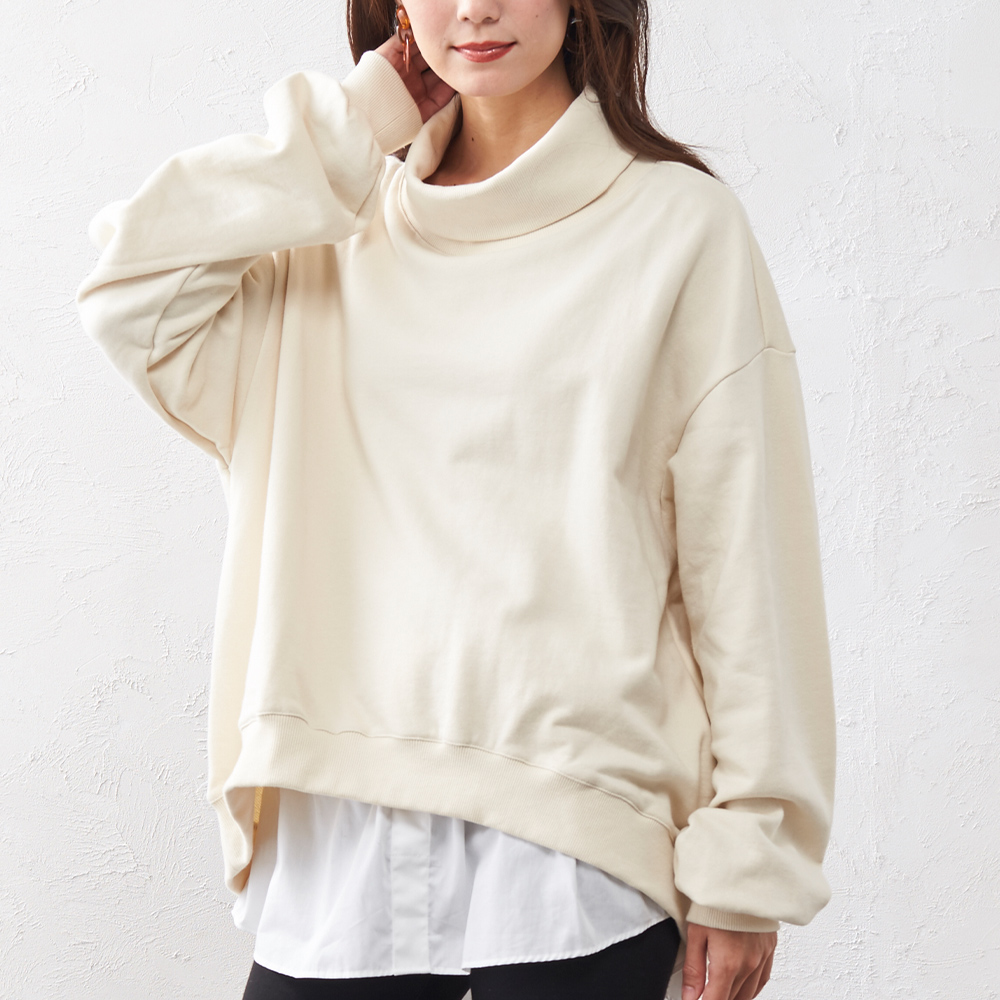 日本製 裏毛 スウェット トレーナー レディース トップス ビッグシルエット 長袖 コットン ルームウェア jf nli 9180540 1219s |  | 01