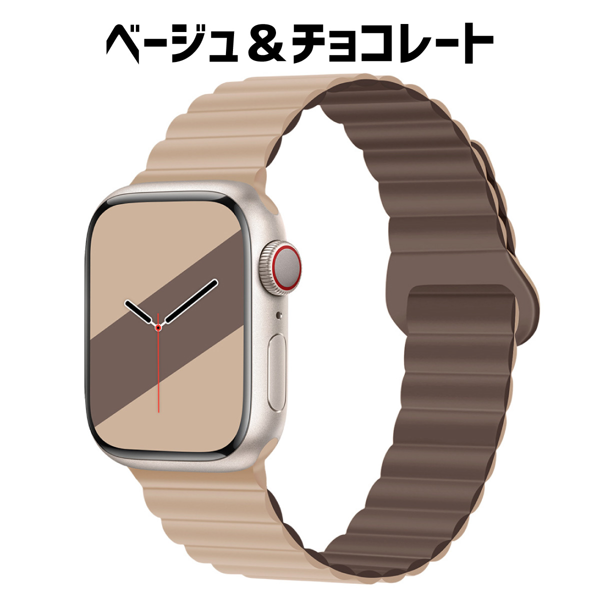 アップルウォッチ バンド apple watch シリコン ベルト 45mm 44mm 41mm 40mm 49mm マグネット | Apple Watch | 17