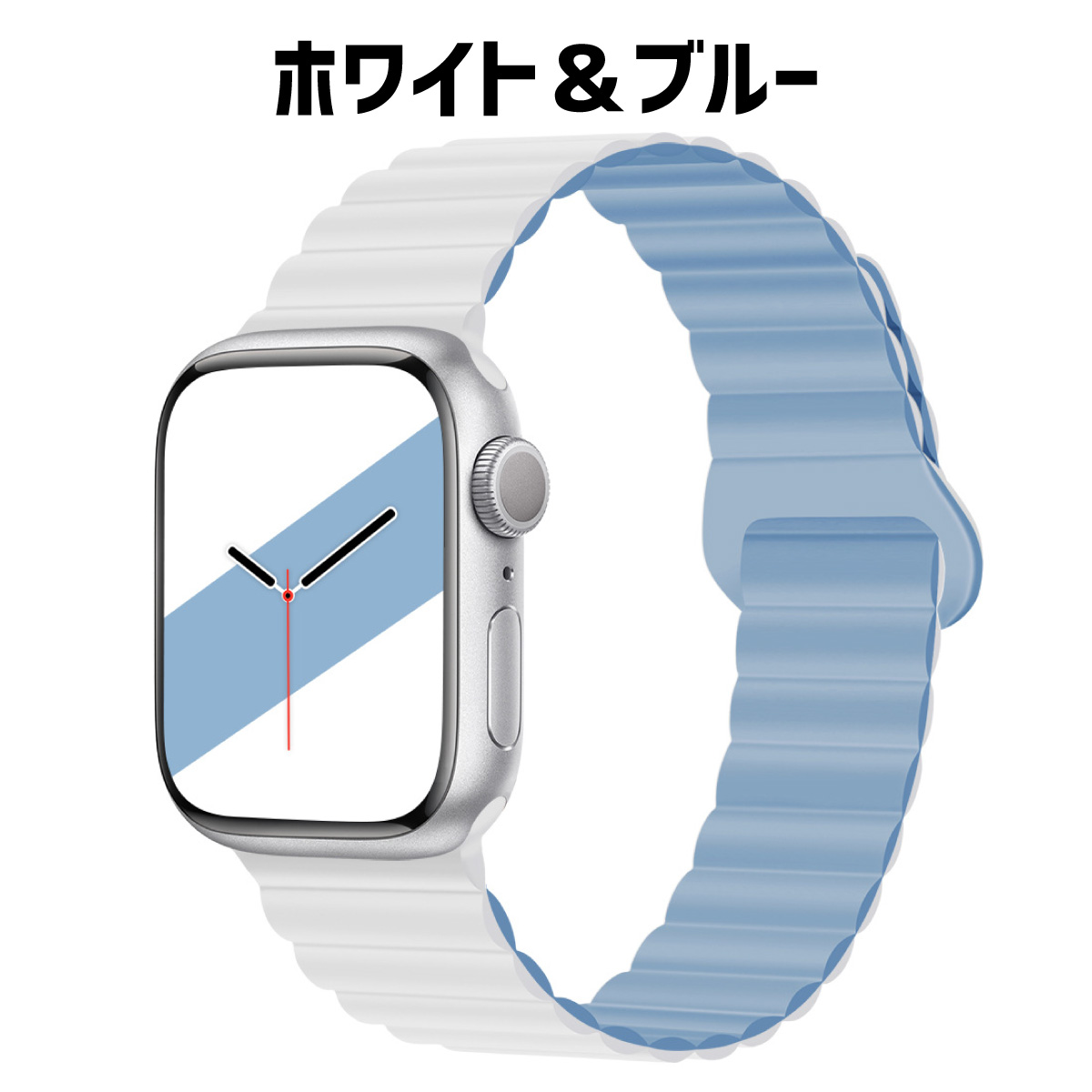 アップルウォッチ バンド apple watch シリコン ベルト 45mm 44mm 41mm 40mm 49mm マグネット : spk0082  : スパークス - 通販 - Yahoo!ショッピング