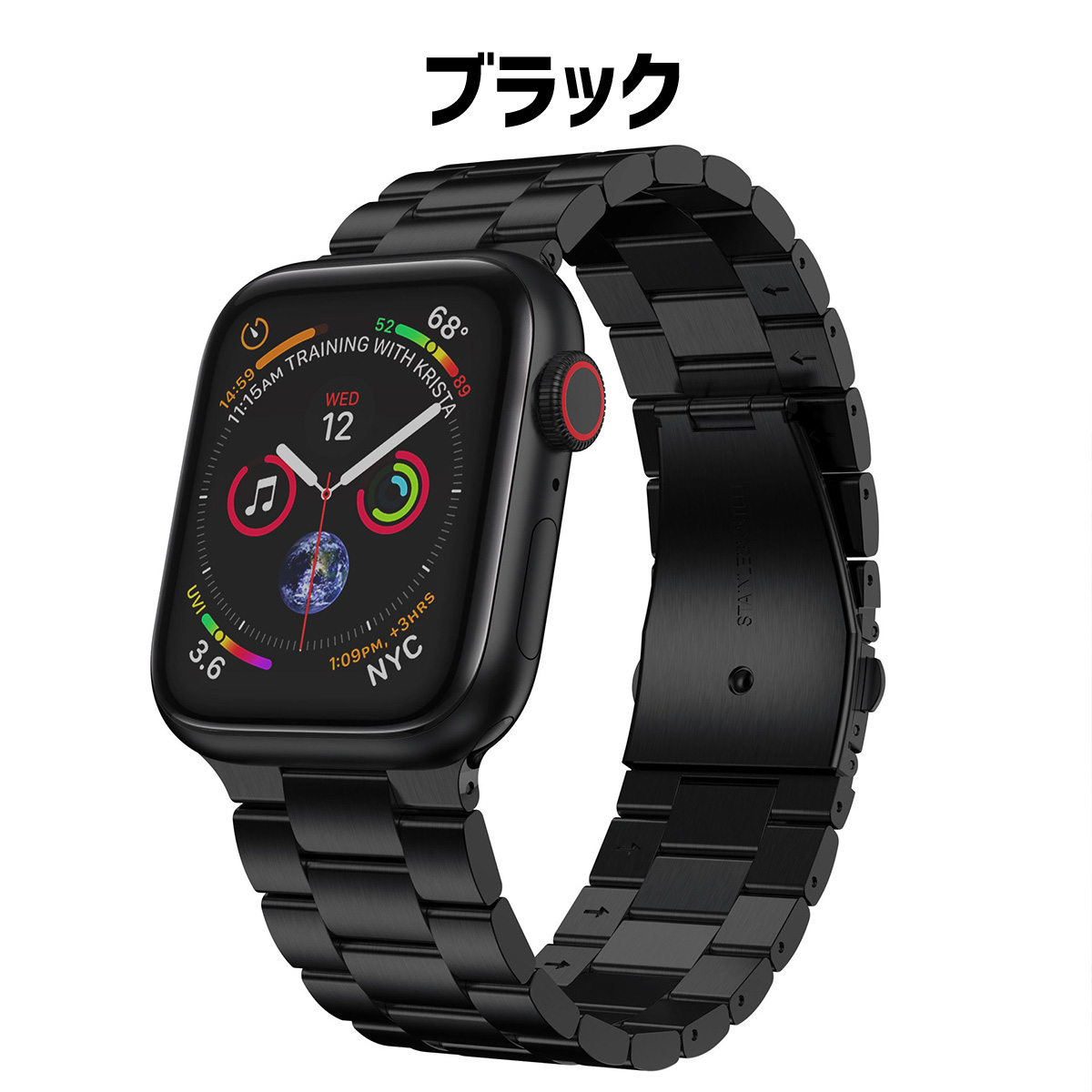 アップルウォッチ バンド apple watch ベルト ステンレス 45mm 44mm