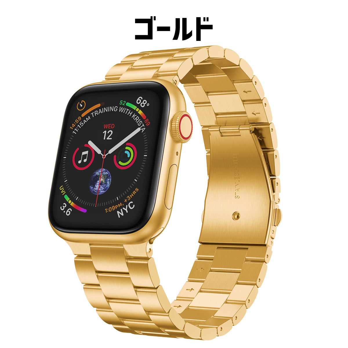 アップルウォッチ バンド apple watch ベルト ステンレス 45mm